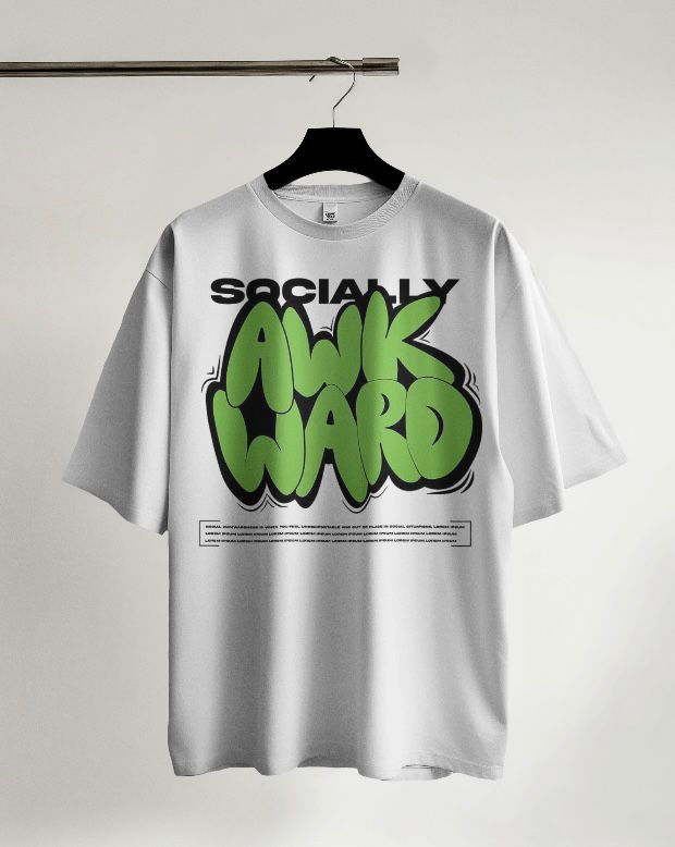 socially awkward oversized tees(free shipping on prepaid orders)
